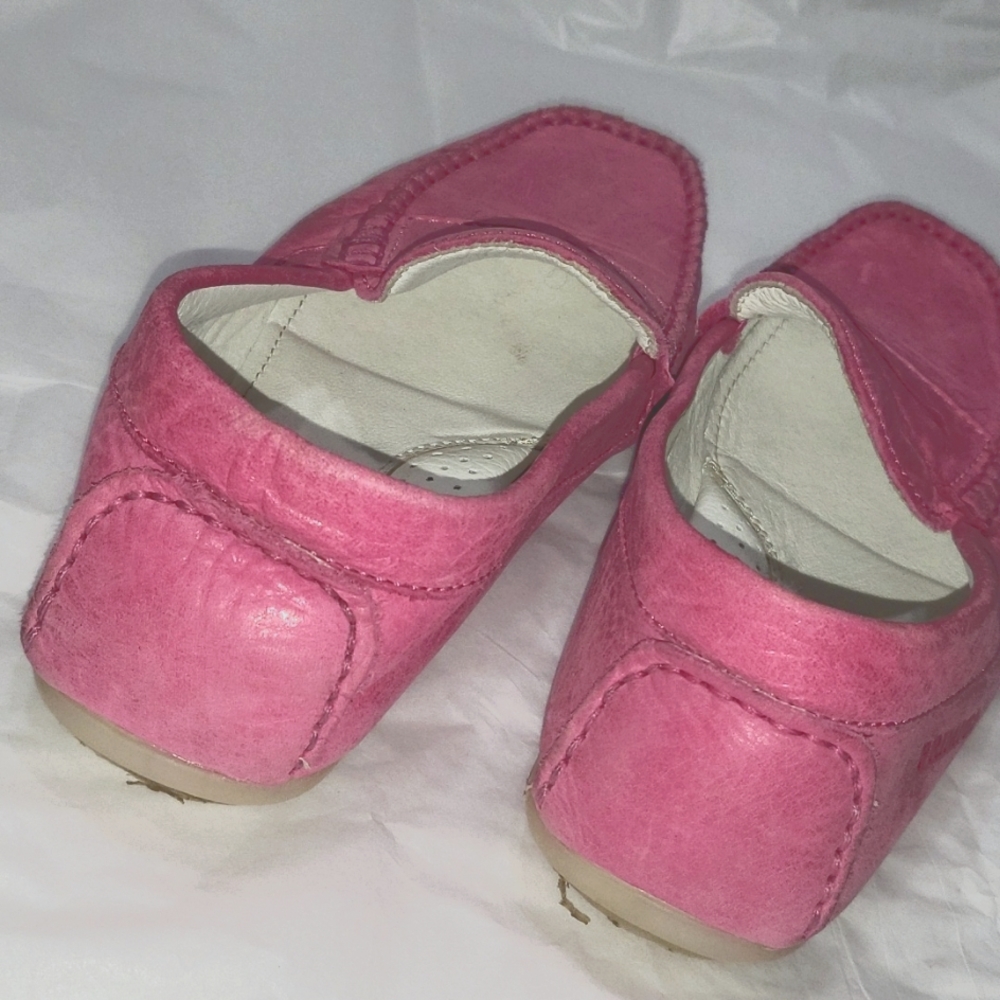 Primigi Fuchsia pink leather loafers Slip on Girls Youth size 2.5 EU size 34 New - Picture 11 of 13
